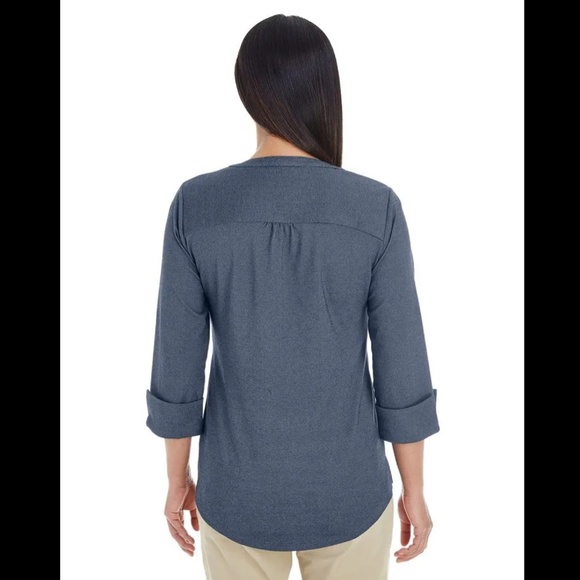 🌟Cotton Blend Melange Knit Top - Picture 2 of 6